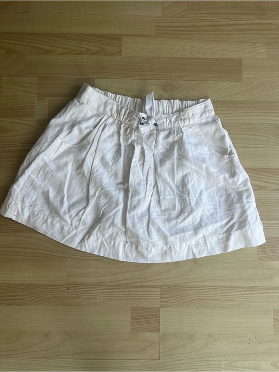 J. Crew Dresses & Skirts - J. Crew White Linen-Cotton Drawstring Skirt